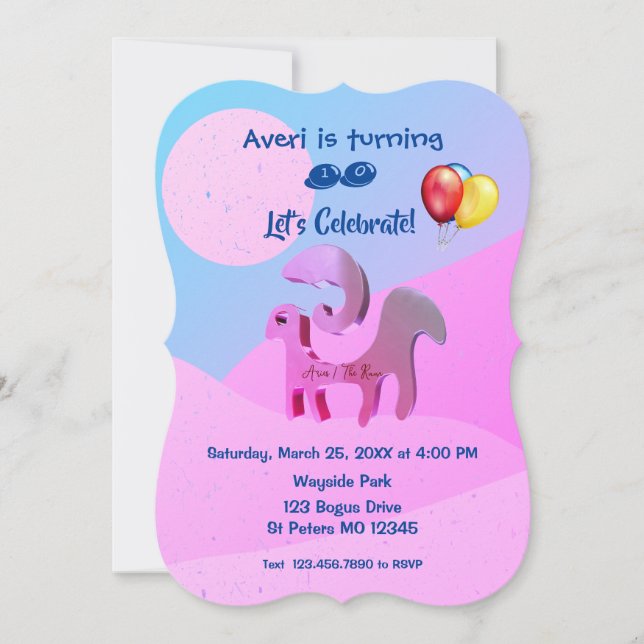 Invitación Aries Birthday Party (21 de marzo a 19 de abril) (Anverso)