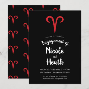 Invitación Aries Carnero Zodíaco Marzo Abril Astrología Compr