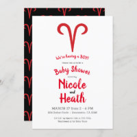 ARIES Ram Red Astrología Zodiac Spring Baby Shower