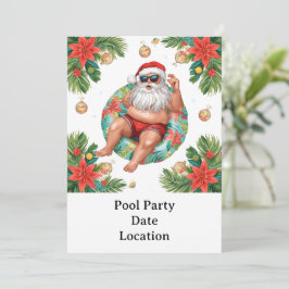 Invitación Arizona Christmas themed Pool Party