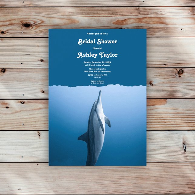 Invitación Armada Bajo El Mar Delfín Ducha De Novias Costeras (Subido por el creador)
