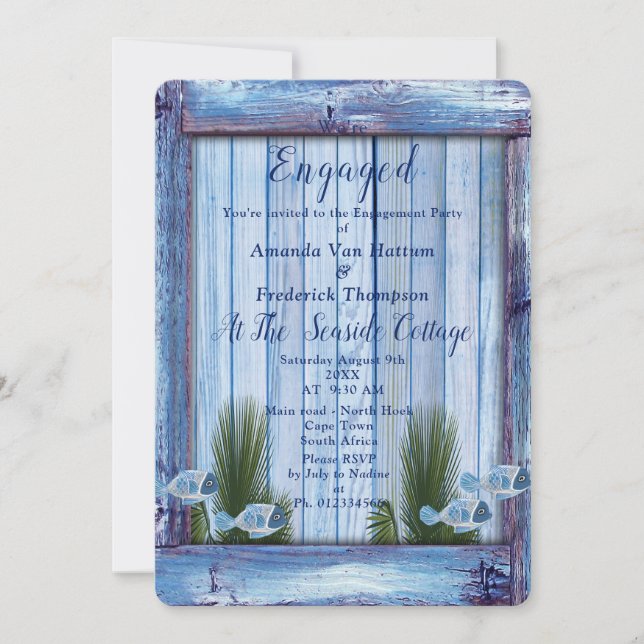 Invitación Armada - Compromiso con la madera azul y el pescad (Anverso)