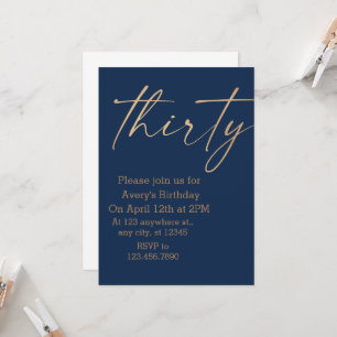 Invitación Armada de cumpleaños y oro