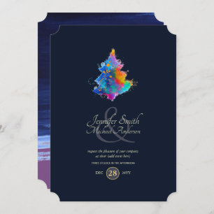 Invitación Armada del evento Rainbow Christmas Tree COUPLES