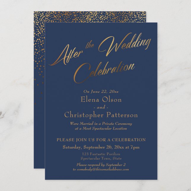 Invitación Armada Después de la Celebración de la Boda, Confe (Anverso / Reverso)