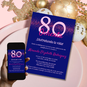 Invitación Armada Española Clase Rosa Fucsiaia Elegante para 