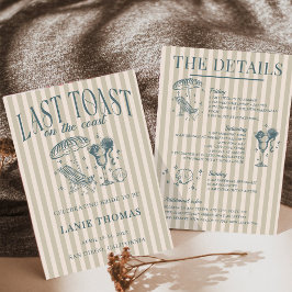 Invitación Armada Fiesta de cócteles Bachelorette Coastal