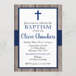 Invitación Armada Rusa y Bautismo De Niño De Madera