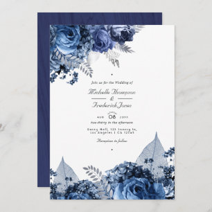 Invitación Armada rusa y blanco con Boda de código QR platead