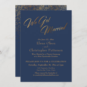 Invitación Armada y Oro Conseguimos La Recepción De Confetti 