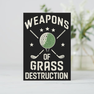 Invitación Armas de Destrucción de Césped Palos de Golf Sarcá