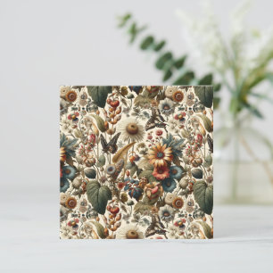 Invitación Armonía de la Naturaleza: Patrón botánico sin foco