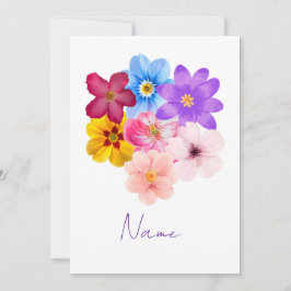 Invitación Armonía de primavera - Ramo de flores mixto de acu