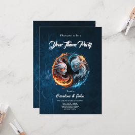 Invitación Armonía elemental, yin y yang de la naturaleza.