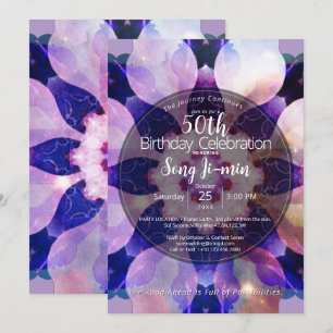 Invitación Armonía Radiante Mandala Floral Luminoso