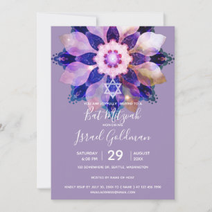 Invitación Armonía Radiante Mandala Floral Luminoso