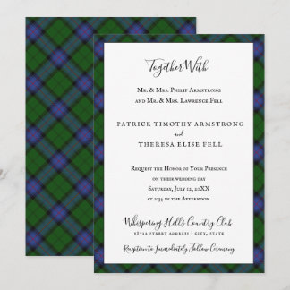 Invitación Armstrong Clan Tartan Scottish Plaid