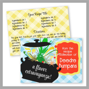 Invitación Aromas retro reventando carta de recetas de cocina