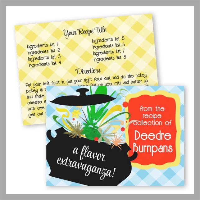 Invitación Aromas retro reventando carta de recetas de cocina (Subido por el creador)