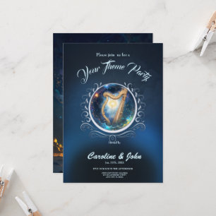 Invitación Arpa Celestial de los Cielos Ligados a la Luna.