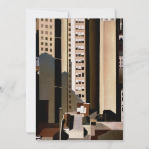 Invitación Arquitectura antigua, rascacielos por Sheeler, 192