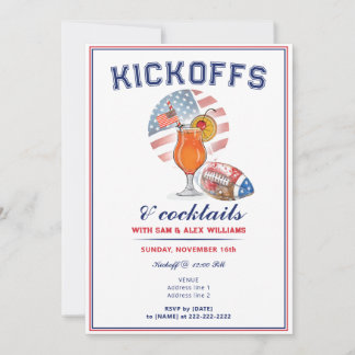 Invitación Arrancadas Patrióticas y Cócteles Día de Fútbol Am