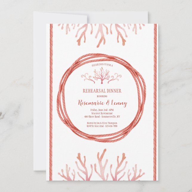 Invitación Arrecife de coral (Anverso)