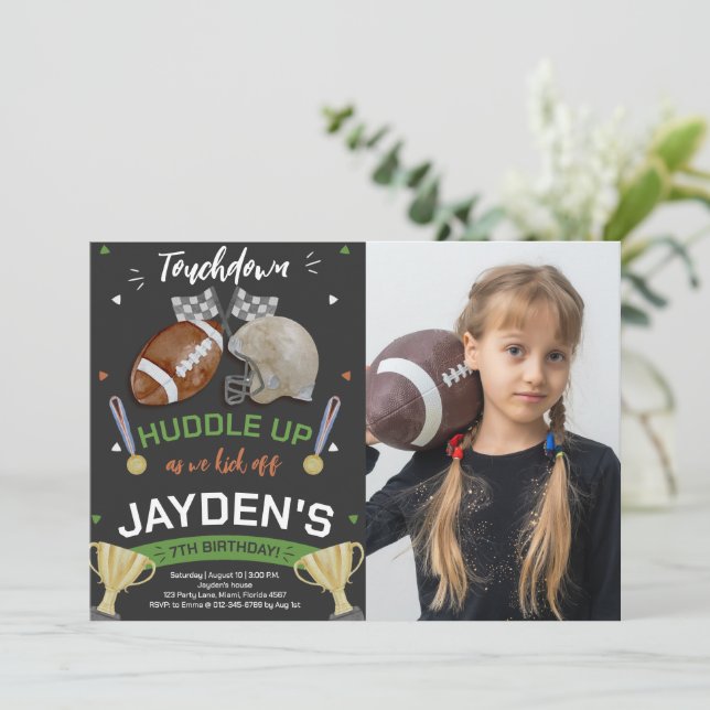 Invitación Arreglamiento mientras comenzamos la foto del cump (Anverso de pie)