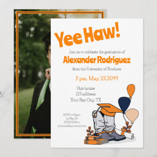 Invitación Arreglo de arranque de capucha de naranja
