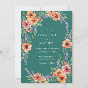 Invitación Arreglo de Boda de Flor de Té