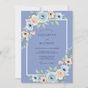 Invitación Arreglo de Boda de Flor de Vinca