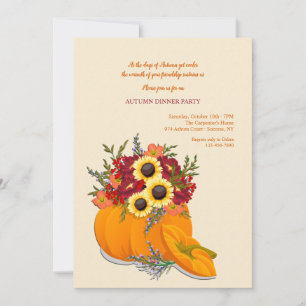 Invitación Arreglo de calabaza