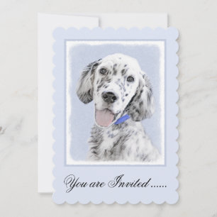 Invitación Arreglo de inglés azul Belton Pintura de perro