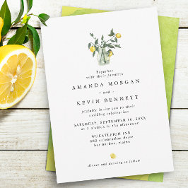 Invitación Arreglo de limón cítrico elegante para boda