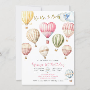 Invitación Arriba y fuera de los globos de aire caliente Chic