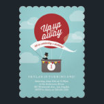 Invitación Arriba y lejos Cumpleaños<br><div class="desc">¡Esta divertida y caprichosa invitación de cumpleaños funciona para un niño o un chica! Es completamente personalizable - añade la edad de tu pequeño al globo de aire caliente. Se ve genial con las formas de corte de las muelas, así que siéntase libre de experimentar y elegir la que mejor...</div>