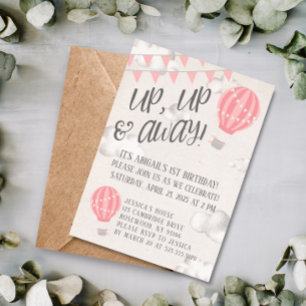 Invitación Arriba y lejos de la fiesta de cumpleaños del glob