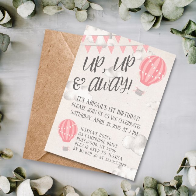 Invitación Arriba y lejos de la fiesta de cumpleaños del glob (Subido por el creador)