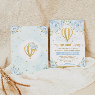 Invitación Arriba y lejos el globo aerostático Baby Shower