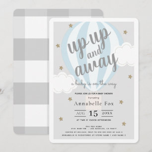 Invitación Arriba y lejos el globo de aire caliente Baby Show