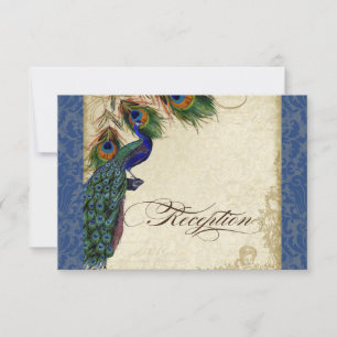 Invitación Arroz y plumas de la marina de recepción formal az