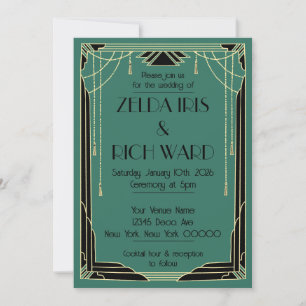 Invitación Art Deco