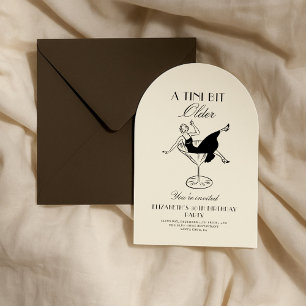 Invitación Art Deco 20 Cumpleaños Vintage Un poco mayor