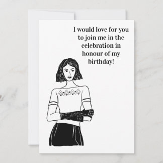 Invitación Art deco birthday invitation 