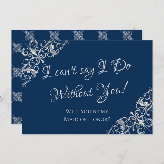 Invitación Art Deco Filigree | No Puedo Decir Que Lo Hago Sin (Anverso / Reverso)
