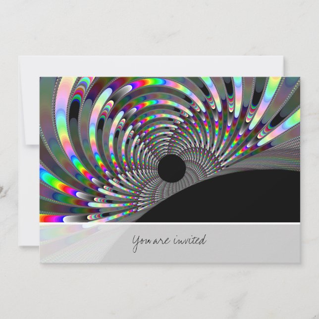 Invitación Art Deco Fractal (Anverso)