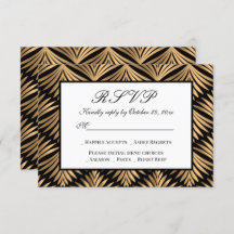 Art Deco Gatsby Wedding RSVP