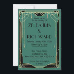 Invitación Art Deco Invite<br><div class="desc">Hand-drawn,  unique and beautiful for your New York or deco theme wedding</div>