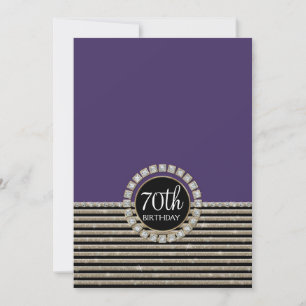 Invitación Art Deco Moderno Horizontal Fiesta de Cumpleaños c