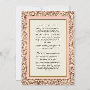 Invitación Art Deco Nouveau Falso Damero Floral de Encaje Dor